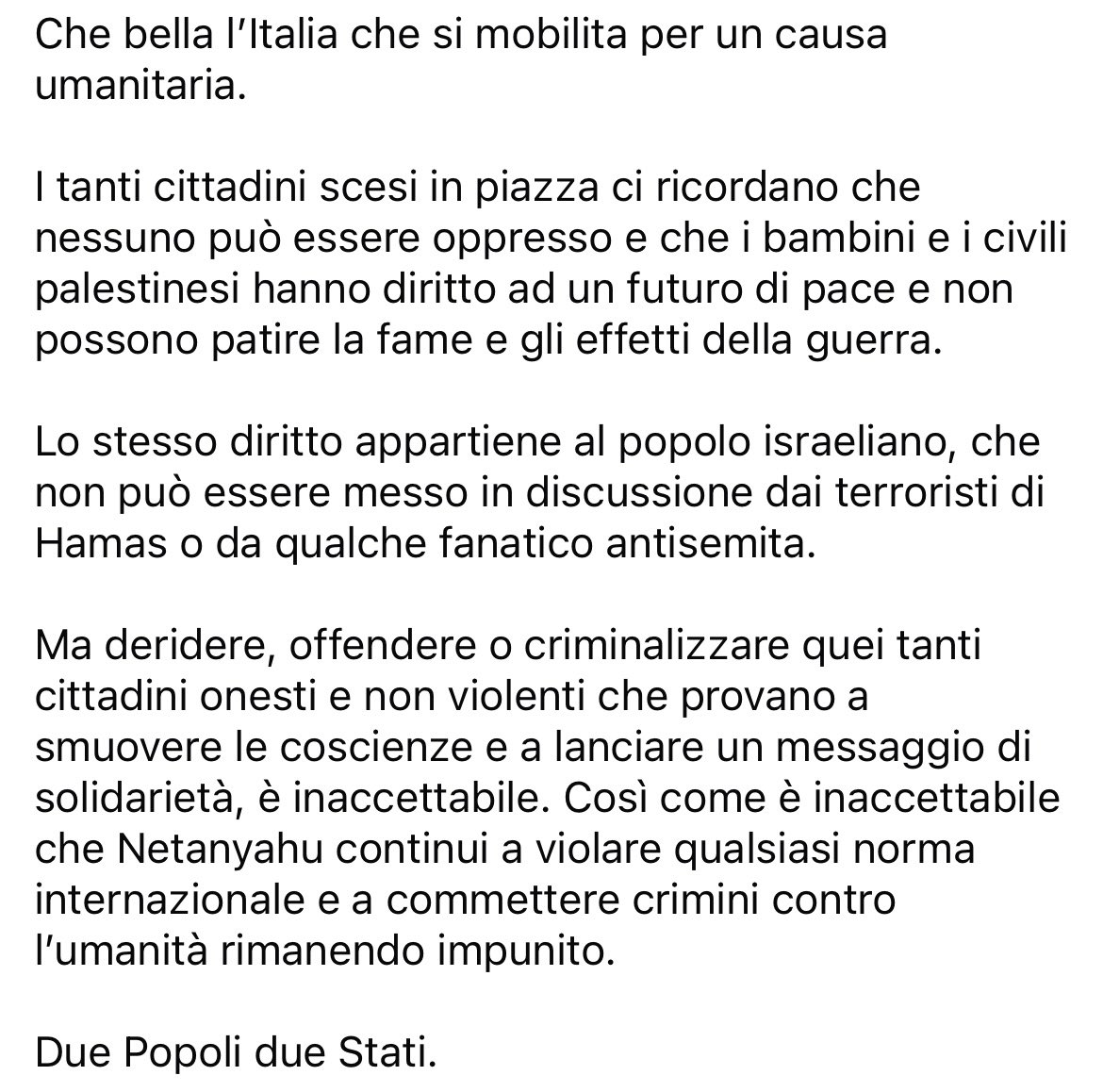 GabrieleUva's tweet photo. Due Popoli due Stati. https://t.co/ebAuT7QrtN