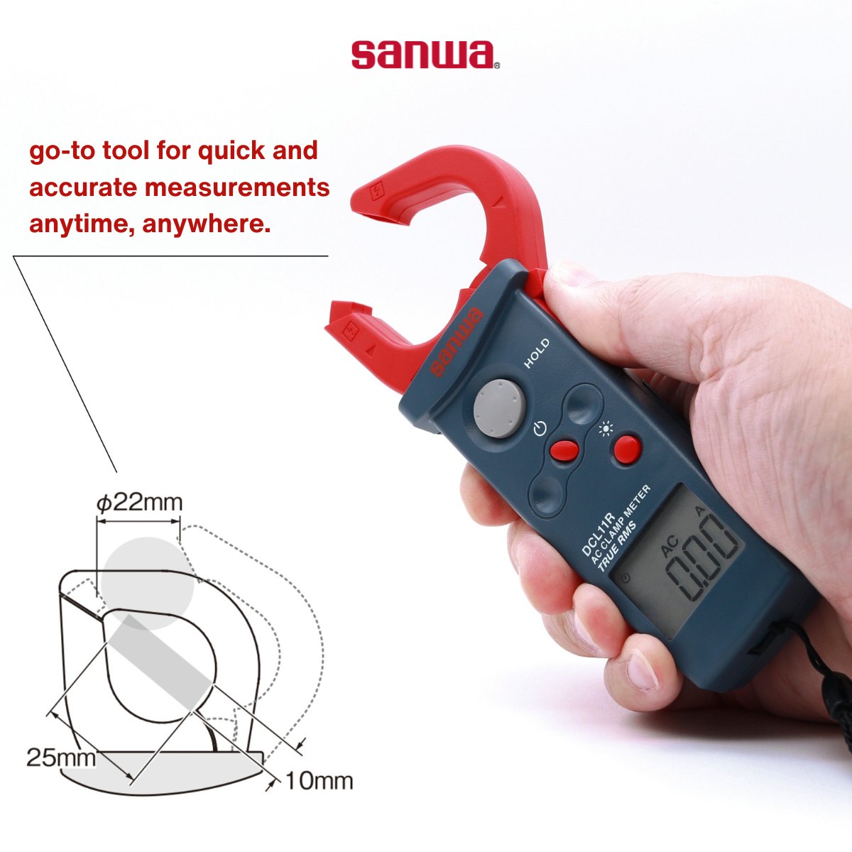 DCL11R Mini Clamp Meter – Precision in Your Pocket! 
Need a compact, reliable, and accurate clamp meter for your electrical work? The DCL11R True RMS Mini Clamp Meter delivers precision in a pocket-sized design – perfect for on-the-go professionals!

#SanwaElectric #ClampMeter
