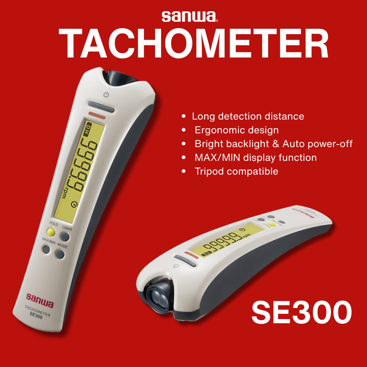SE300 Non-Contact Digital Tachometer – Precision at a Distance! 🔹
Measure rotation speed safely and accurately without direct contact!

Upgrade your measurement game with the SE300 Tachometer!
#PrecisionMeasurement #Tachometer #SanwaElectric #NonContactTech