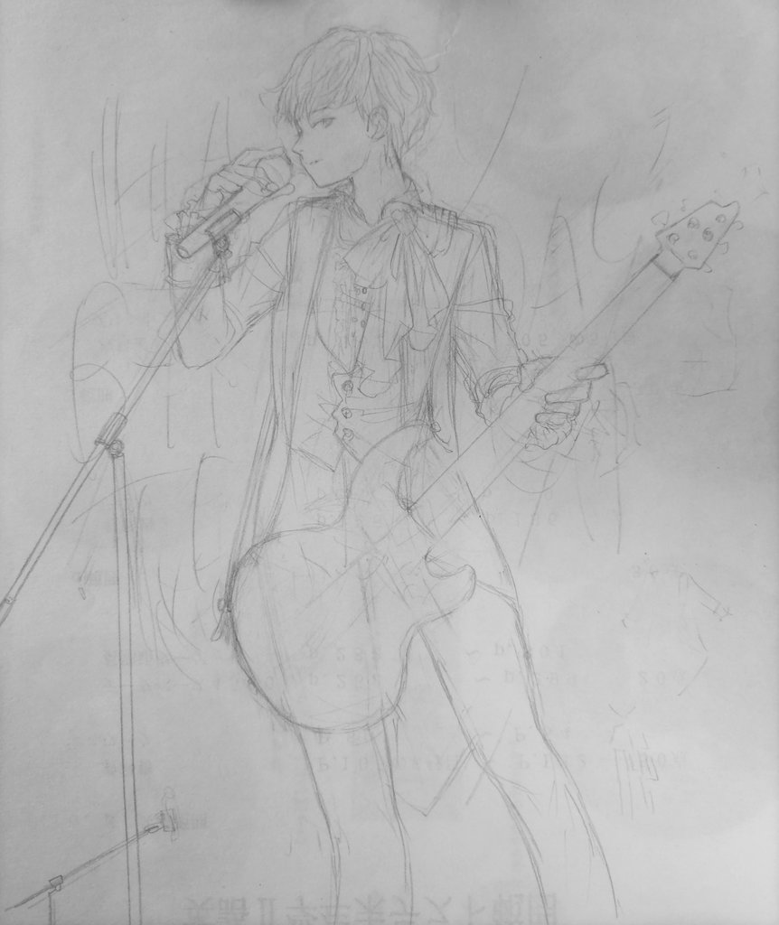 mushroomLEC's tweet photo. 下絵と線画 https://t.co/AG0VfT3ocy