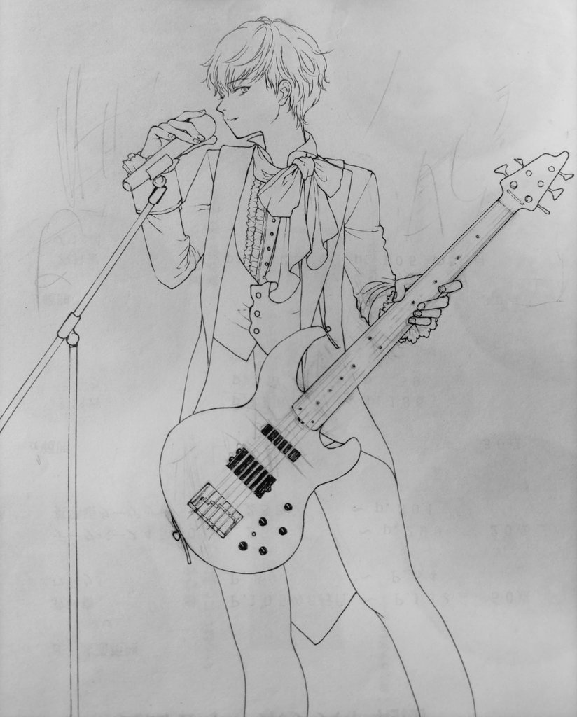 mushroomLEC's tweet photo. 下絵と線画 https://t.co/AG0VfT3ocy
