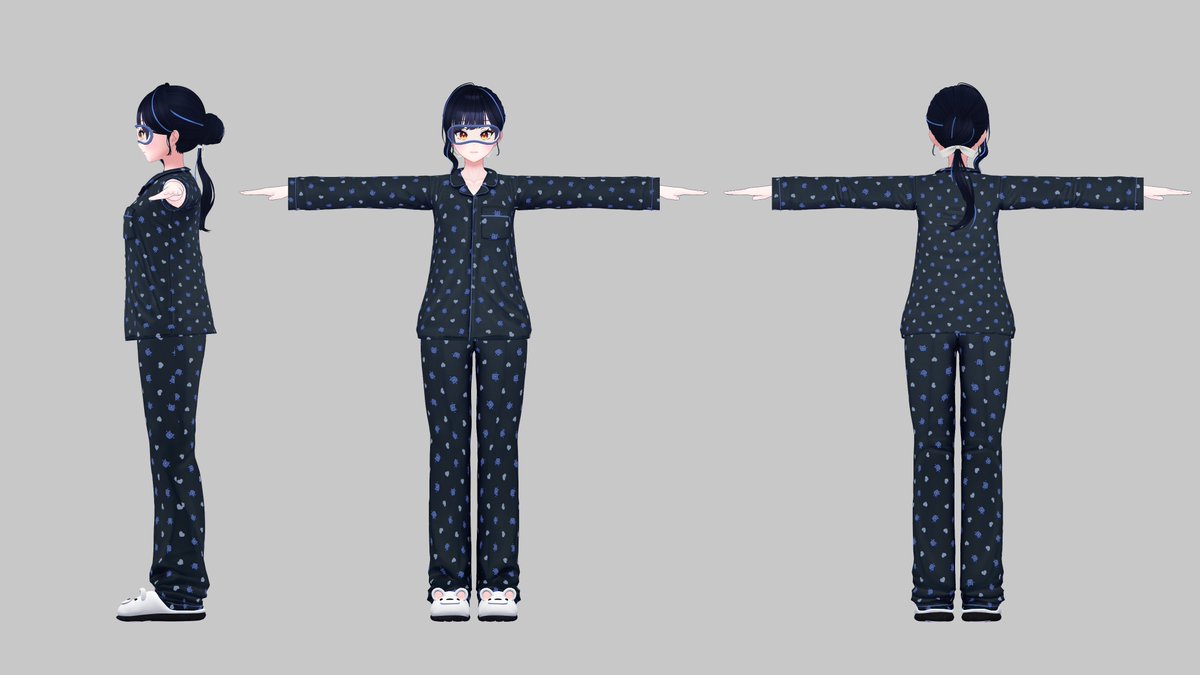 [이세돌파자마 파티]
이세돌 파자마 모델링 진행하였습니다.
의상텍스쳐에는 차푸차푸님께서 도움을 주셨습니다.