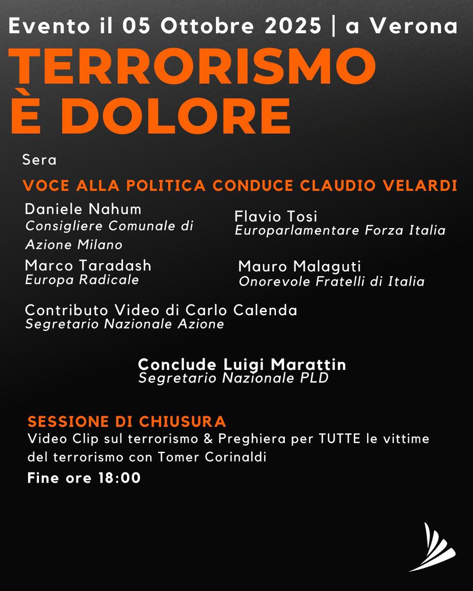 Domenica il <a href="/Partito_Libdem/">Partito Liberaldemocratico</a> ha organizzato - con il sostegno di altri partiti, soggetti e associazioni - un’intera giornata a Verona per discutere seriamente di ciò che sta accadendo in Medio Oriente.

Ci saranno i dissidenti palestinesi anti-Hamas, il professore aggredito a Pisa