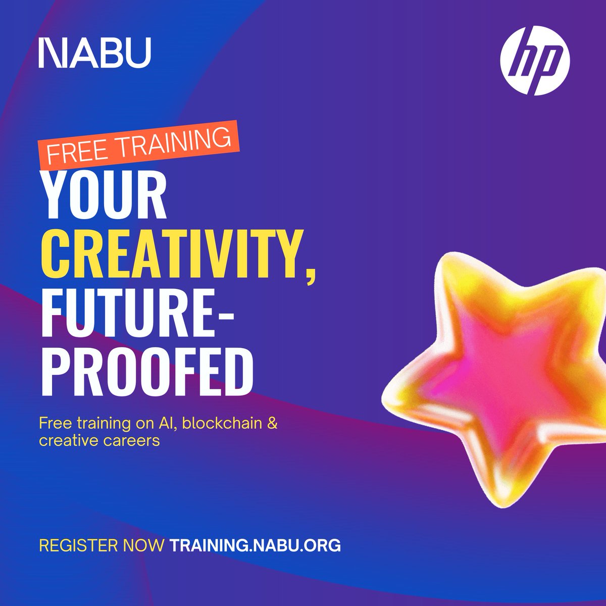 readwithnabu's tweet photo. ✍🏾 Writers. Artists. Designers.

NABU x HP is offering free courses on AI ethics, building creative careers, and more. Grow your skills. Build your brand. Earn certificates.

Register now at https://t.co/v97i12n8Uw

#AfricaCreatives #CreativeEconomy #ReadWithNABU #NABUxHP https://t.co/zKudaVhZh8