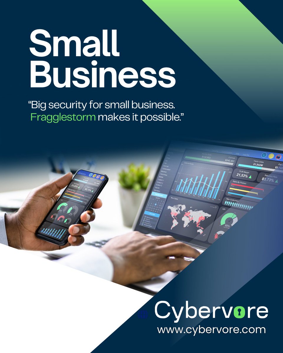 Think cyber threats are just a big business problem? Think again. 60% of SMBs don’t survive a major breach. Fragglestorm™ delivers enterprise-grade security—seamless, affordable, and built for small business peace of mind. #SMBsecurity