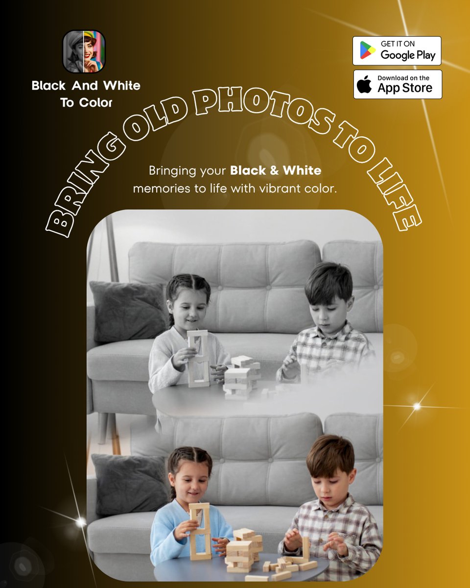 black_white_app's tweet image. Bring your favorite memories out of the past! ✨

👉With our Black and White to Color app, you can relive cherished moments in a whole new light. vibrant color. 💥

#blackandwhitetocolor
#photoapp
#colorize
#oldphotos
#familymemories