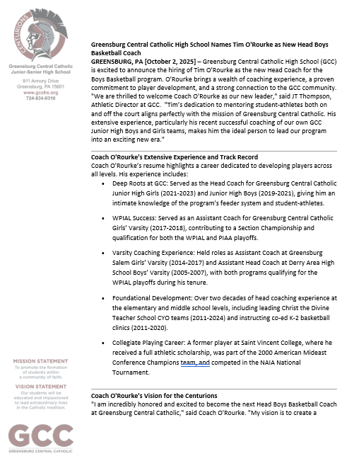 GCCHS_Athletics (@gcchsathletics) on Twitter photo GCC announces New Boy's Basketball Coach <a href="/BillBeckner/">Bill Beckner</a> <a href="/TribLiveHSSN/">TribLive HSSN</a> <a href="/KDPomp/">Bob Pompeani</a> <a href="/TribLIVE/">TribLIVE.com</a> <a href="/PittsburghPG/">Pittsburgh Post-Gazette</a> GCC announces New Boy's Basketball Coach <a href="/BillBeckner/">Bill Beckner</a> <a href="/TribLiveHSSN/">TribLive HSSN</a> <a href="/KDPomp/">Bob Pompeani</a> <a href="/TribLIVE/">TribLIVE.com</a> <a href="/PittsburghPG/">Pittsburgh Post-Gazette</a>