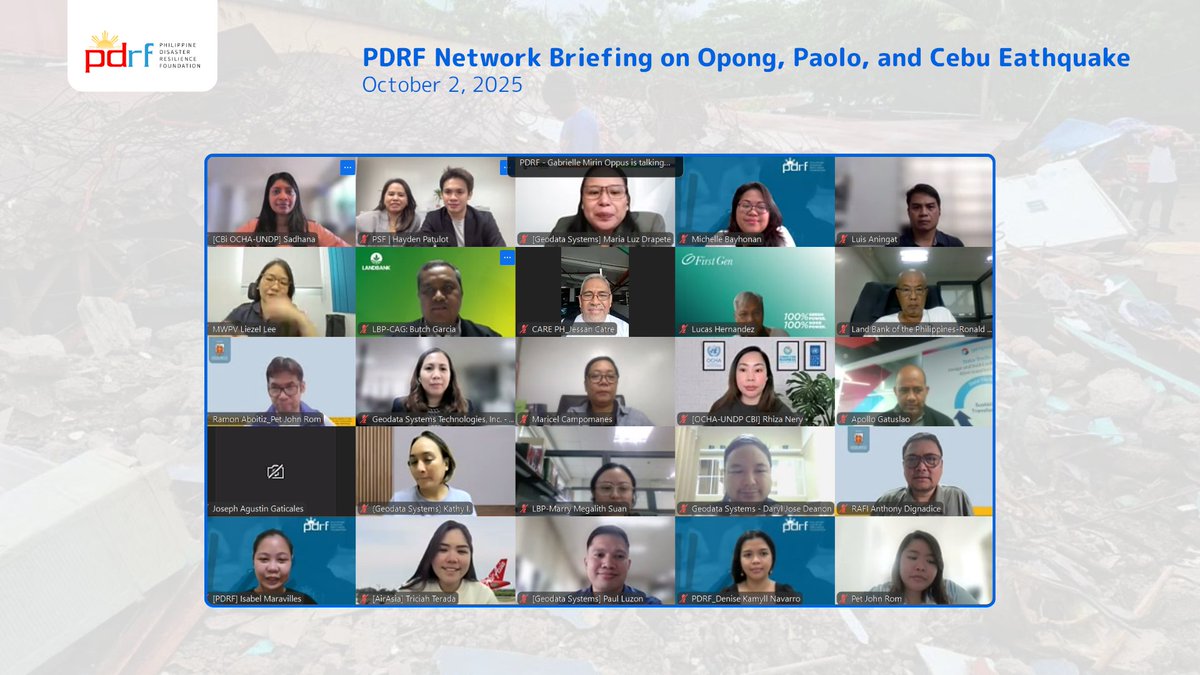 #PDRFinAction: Part of our team is in Masbate aiding communities hit by #OpongPH, while our EOC briefed partners on the Cebu M6.9 quake. Thank you to everyone who has donated, reached out, or offered prayers. Your kindness reminds us we are never alone in times of disaster.❤️💙💛