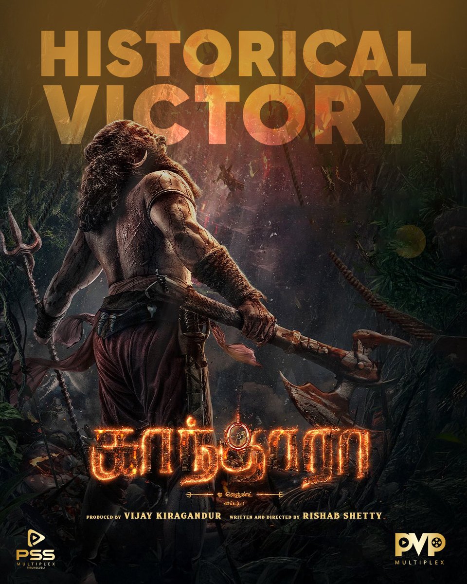 PssMultiplexOff's tweet image. A legend of land and spirit awakens at PSS &amp;amp; PVP Multiplex. Book your tickets now at the box office and online.
#KantaraChapter1 #rishabshetty #rukminivasanth #bookyourticketsnow