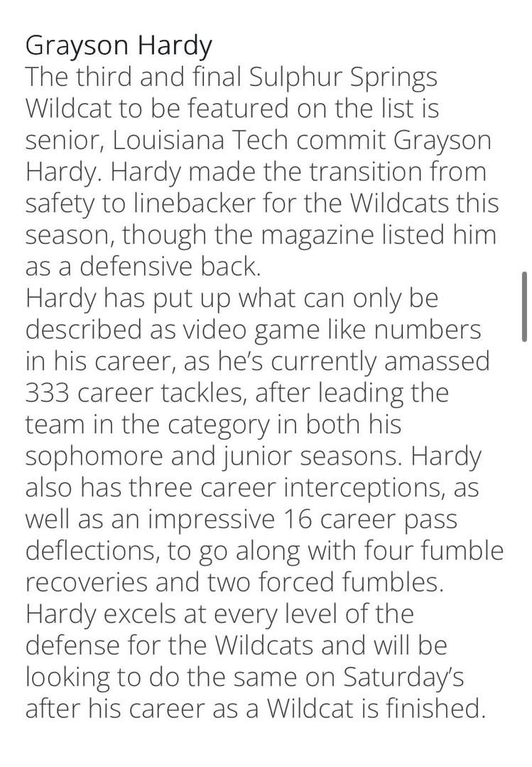 Named to the Dave Campbell’s Texas Football Magazine’s Top 500 Prospects In 2026! 

Keep putting in the work!! Proud of you!