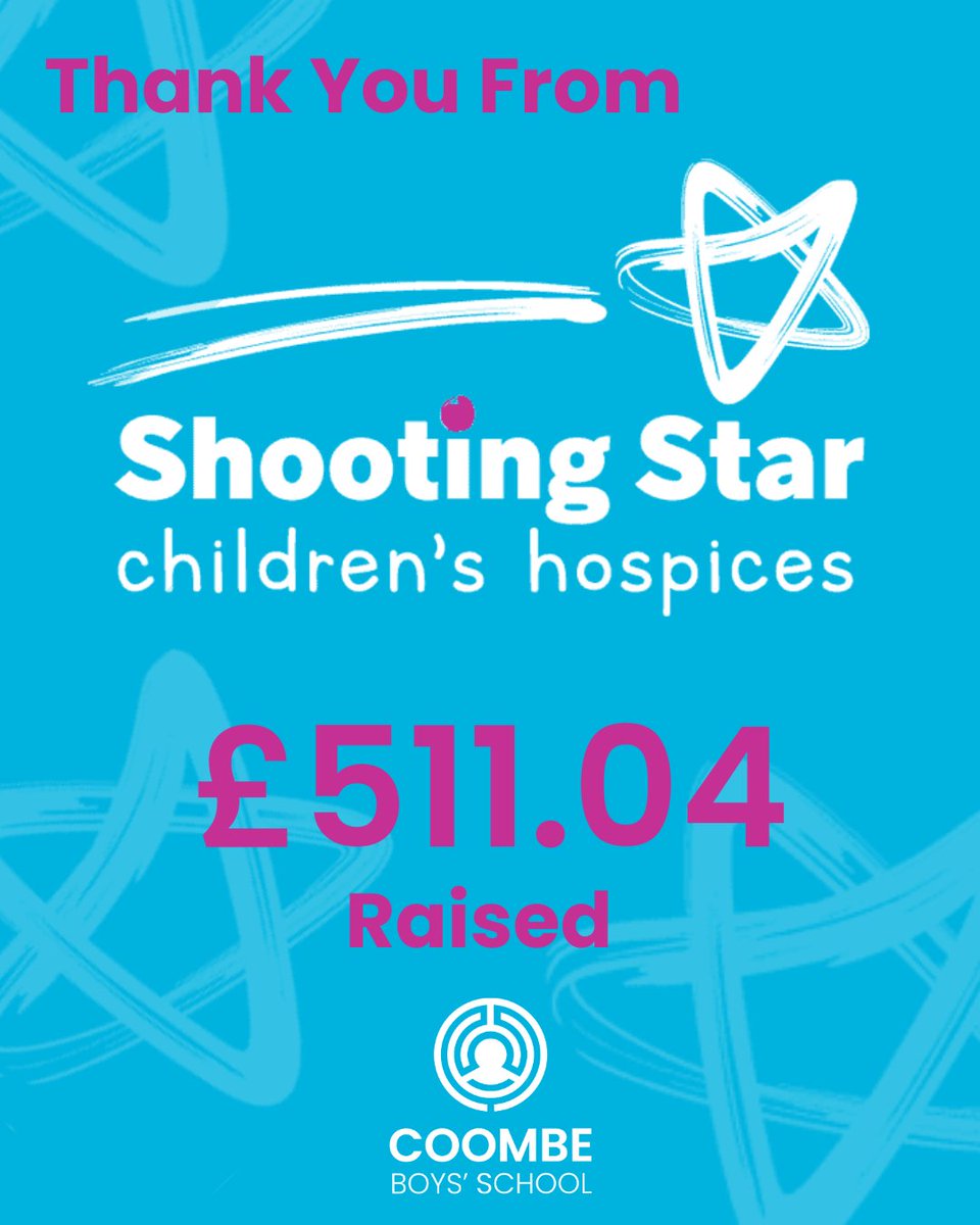 CoombeBoysNews's tweet photo. In July at our first performance of Guys and Dolls, we held a special charity collection for @sschospices in loving memory of James Peck. Shooting Star have asked us to pass on their thanks for your donations which totalled Β£511.04.
#CoombeUnity https://t.co/lcVdbFYuT6
