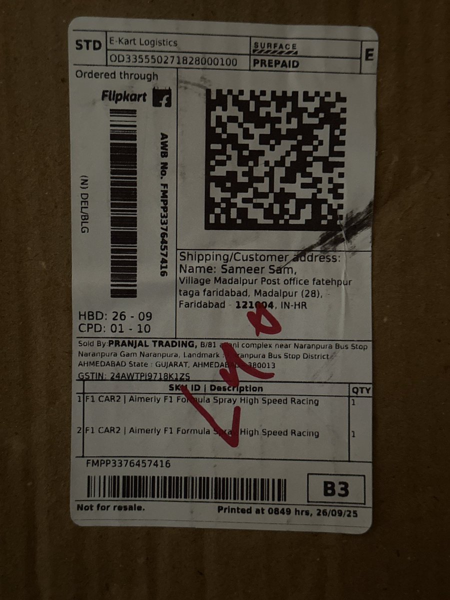 SameerSam0021's tweet photo. @Flipkart I kindly request a clear update — will I be receiving my order or a refund? I’ve followed up multiple times but haven’t received any clarity yet. Please confirm this once and for all @flipkartsupport https://t.co/RxUJFMR0Rp