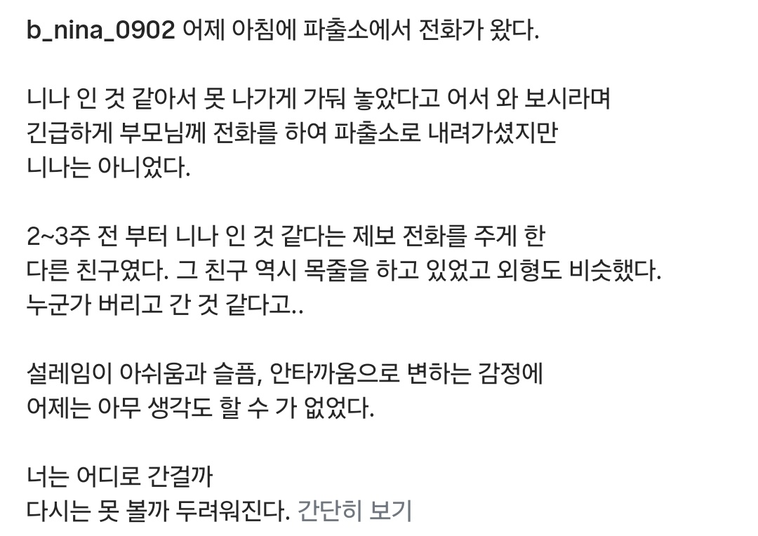 nomorelostpets's tweet photo. #RT 부탁드립니다
보령에서 유실된 강아지
16살 노견 니나를 찾습니다...

보령에서 유실됐으나 유실된지 1달이 넘어 충남지역까지 보고 있습니다.
니나가 돌아올 수 있도록 간절히 부탁드립니다!
​시골이라 제보가 전혀 없어 가족분들 속이 타들어갑니다 ㅠㅠ

@grace_happydog https://t.co/VUuMcMPngc