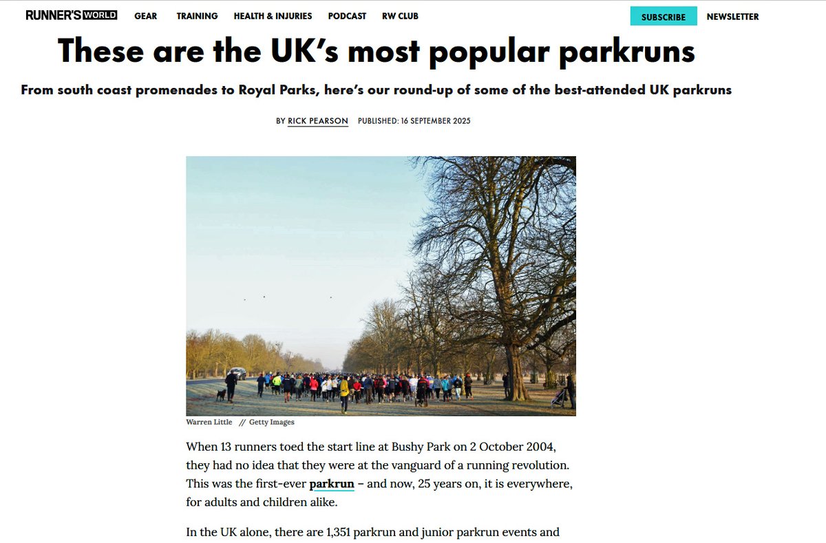 Did you know <a href="/parkrunUK/">parkrun UK</a> celebrates its 21st birthday this Sat 5 Oct? So many have discovered the joy of running &amp; new friends over those years. Here's a list of the UK's most popular parkruns from <a href="/runnersworlduk/">Runner's World UK</a>: runnersworld.com/uk/events/a661… if you fancy an away run to celebrate! #5K