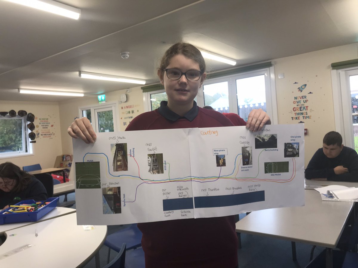 PCAsecondary's tweet photo. 4S are learning about maps in geography. This week they plotted routes on our school map. @PCABlackpool https://t.co/Gcrfme4w4X