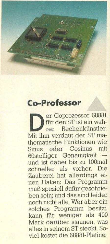 Retrojournal_de's tweet image. Co-Professor gesucht?🤓
Im ST rechnete der 68881 mit 60-stelliger Genauigkeit und war bis zu 100× schneller – aber nur, wenn die Software es konnte.
Kostete knapp 400 DM.
Und das Layout schrieb vom „Co-Professor“ … da war wohl der Praktikant am Werk.😂
#RetroComputing #AtariST