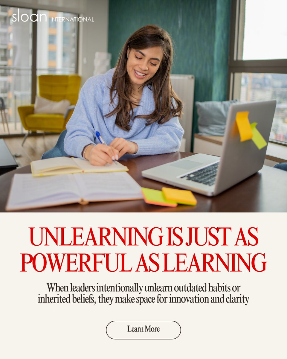 JuliaASloan's tweet photo. Growth doesn’t always come from learning more—it often begins with letting go. When leaders intentionally unlearn outdated habits or inherited beliefs, they make space for innovation and clarity. https://t.co/8W36Aw5vIP