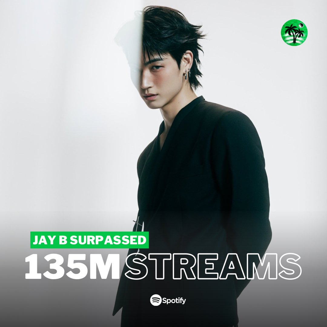 [#SpotifyJaebeom Update]

JAY B [Profile]
has surpassed 135 million streams on Spotify 🎉💙🎶

🎧   open.spotify.com/artist/3IjHX8K…

￣￣
#JAYB #제이비  <a href="/jaybnow_hr/">JAY B</a>