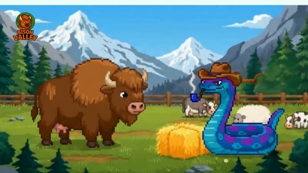 🐍 For $SNEK crowd

Sneks in the grass? Nah. Sneks in the ranch. 🐍

Bison Valley just dropped meme companions, and yes, your $SNEK has a home on the ranch!

Claim yours in the in-game marketplace. 🦬
<a href="/snek/">Snek</a> 

#SNEK #Cardano #BisonValley #GameFi #TOKEN2049 #TOKEN2049Singapore