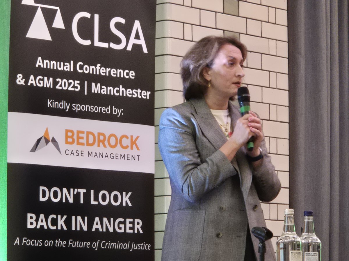Abigail Rolling, solicitor and comedian, bringing some light relief to conference.