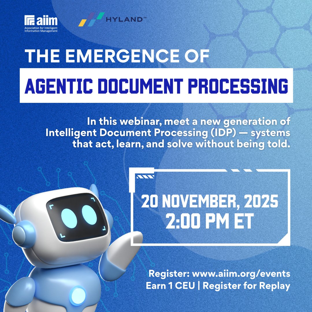 The future of IDP is agentic ⚡

Join us Nov 20 for The Emergence of Agentic Document Processing with experts from Hyland—see how automation + LLMs reinvent workflows. Live demo included!

⏰ 2 PM ET | Free Reg: hubs.la/Q03LzCcn0