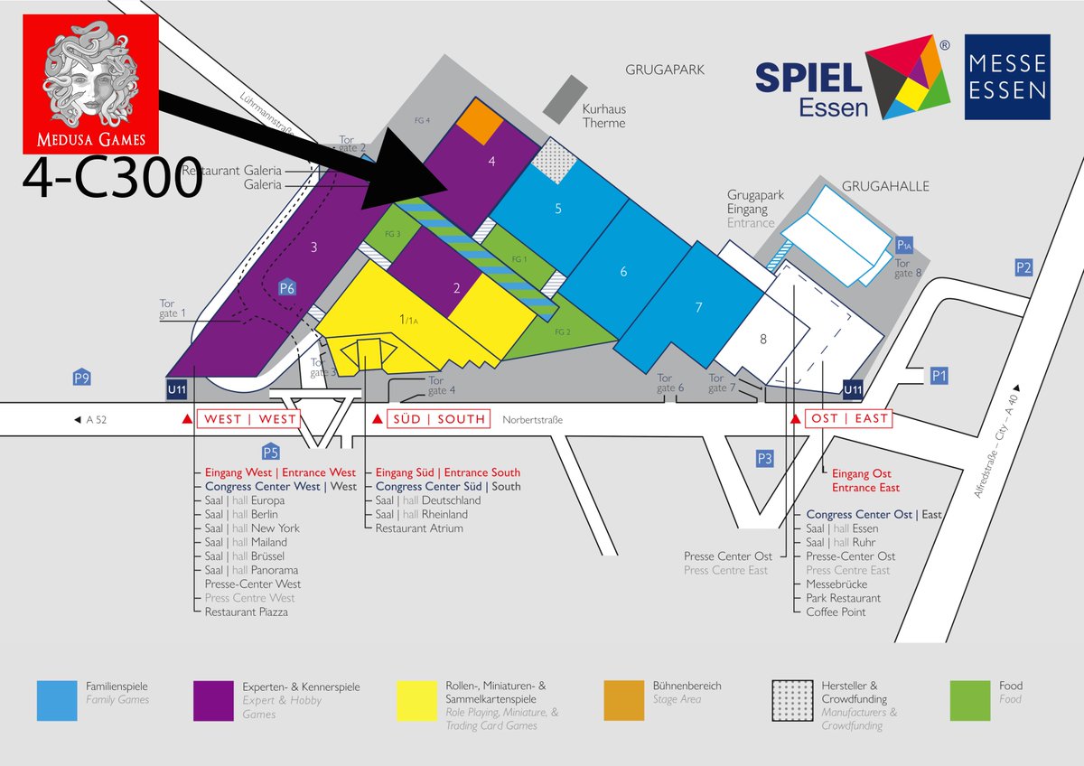 Medusa Games will be in Hall 4 at Essen Spiel. Find us on 4-C300 just behind UKGE and opposite the Galleria.