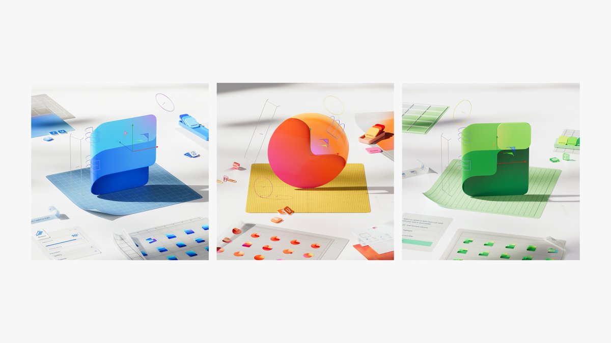 dzineloop's tweet image. Microsoft&apos;s new fluid icons!