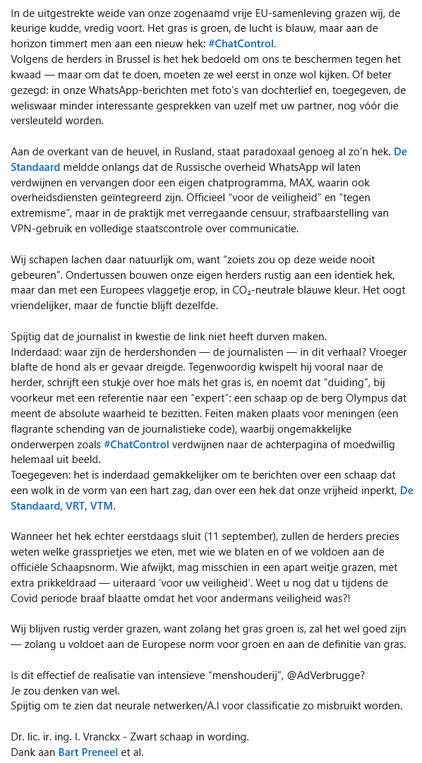 Op zich geen probleem, zolang we voldoen aan de EU-norm voor "groen" en "gras", right?? <a href="/vrtnws/">VRT NWS</a> <a href="/destandaard/">De Standaard</a> <a href="/VTMNIEUWS/">VTM NIEUWS</a> <a href="/de_NVA/">N-VA</a>