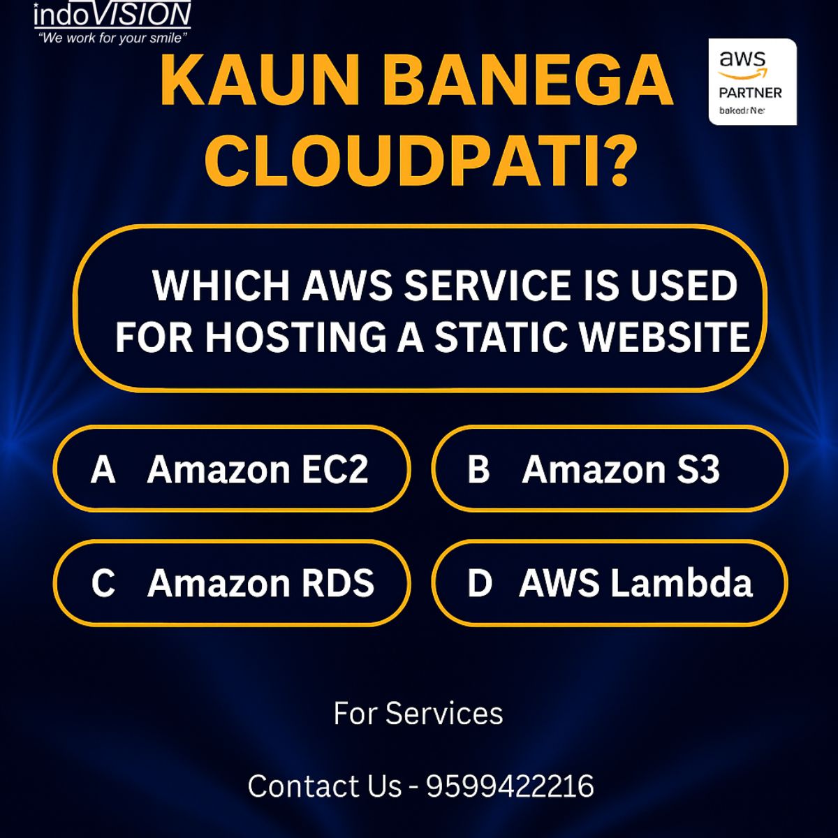 Indovision_S's tweet image. Which AWS is used for hosting a static website ?

#AWS #AWSLambda #AmazonECS #S3 #AWSCloud #AmazonS3 #IndovisionCloud #CloudApplications #KBC #KaunBanegaCloudpati #IndovisionServicesn #Musk #Trump