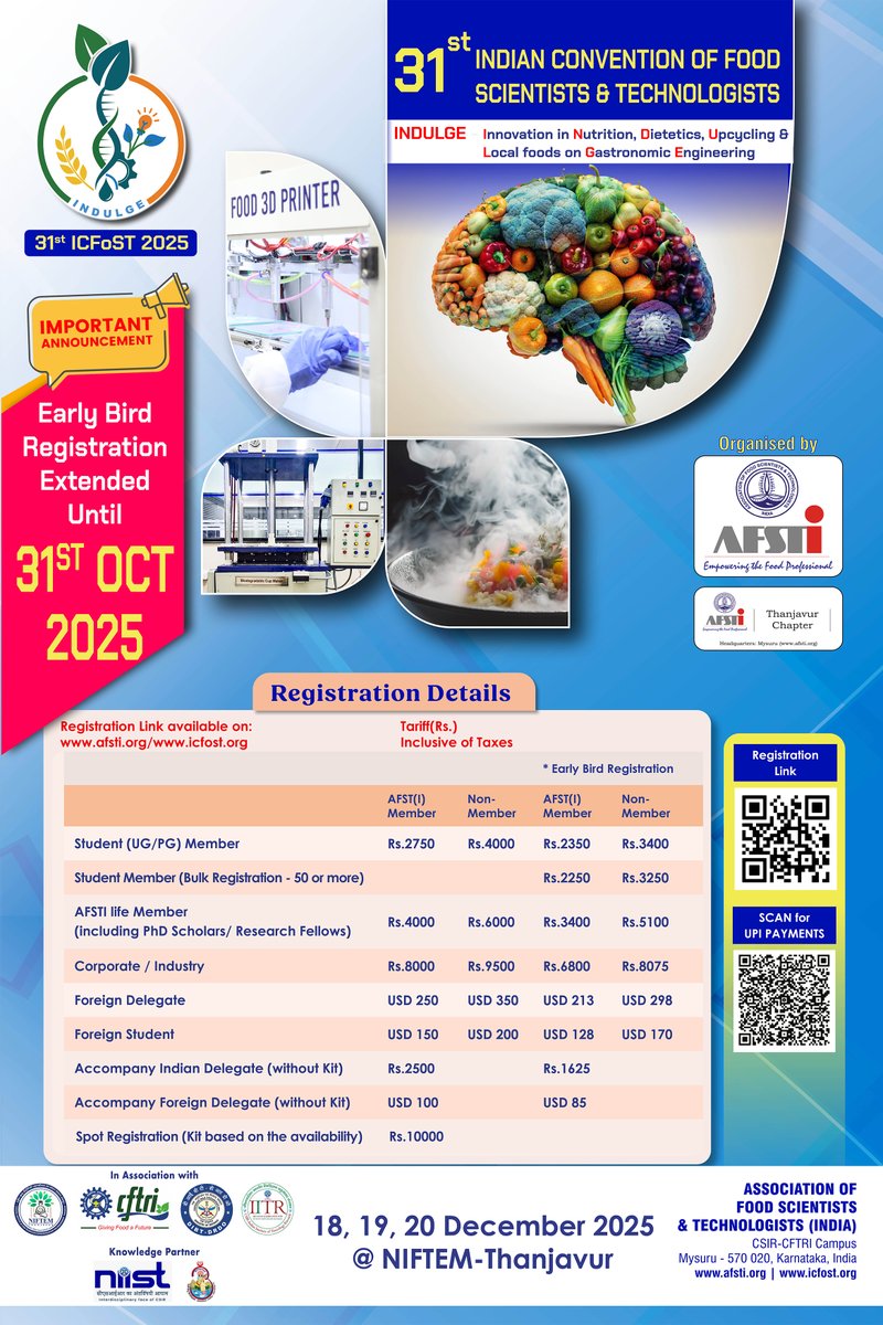 31st ICFoST-2025 tweet media