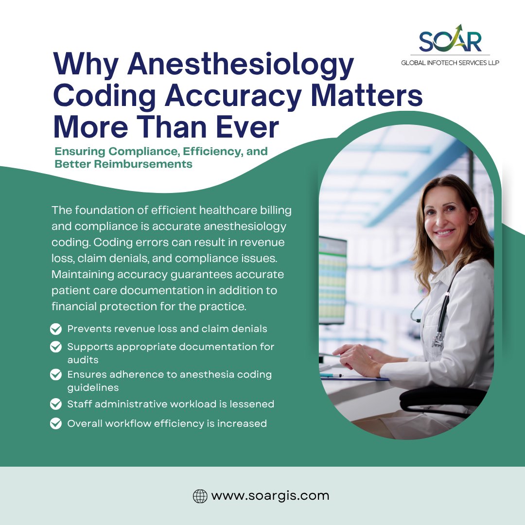 Socialmedi16996's tweet image. Accurate anesthesia coding cuts denials, speeds pay, and ensures compliance—every correct code strengthens your practice..#AnesthesiaCoding #CPTCodeAnesthesia #AnesthesiaMedicalCoding #ASAcode #CodingForAnesthesia #AnesthesiaCodes #soarglobal #soar