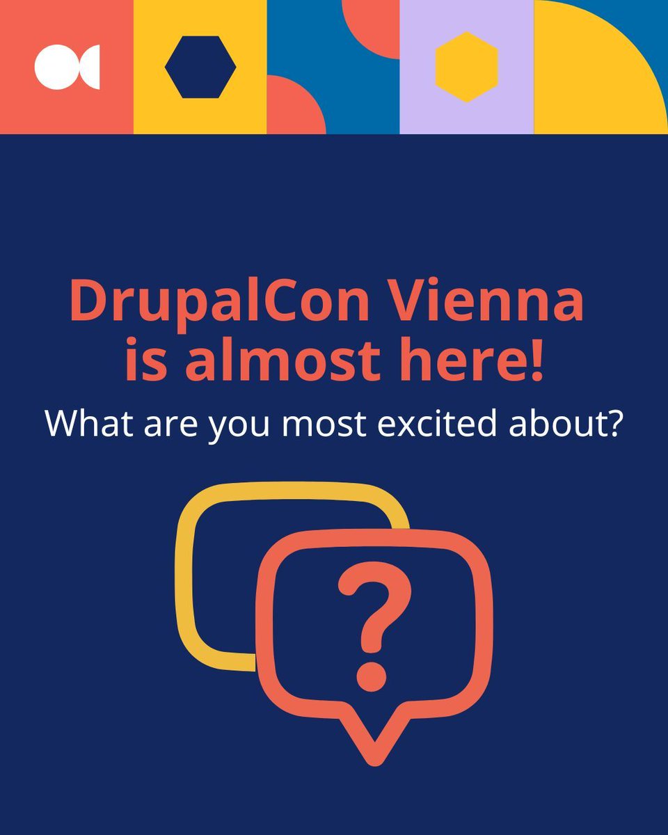 DrupalConEur's tweet image. 🎉 #DrupalConVienna is almost here — just a few days left until we all meet in beautiful Vienna! 🇦🇹💙
What are you most excited about this year?
Tell us below 👇 — we’d love to hear what you’re looking forward to most!
#Drupal #DrupalCommunity #OpenSource #DrupalCon #Vienna