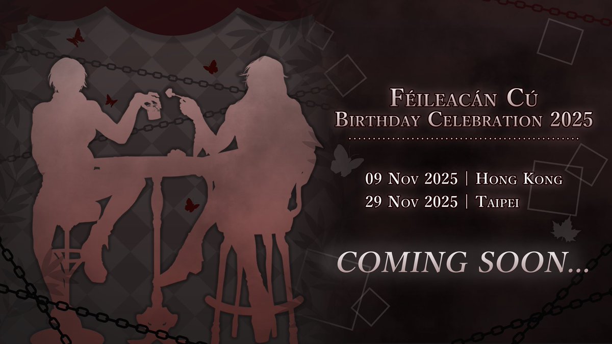 ✦ Féileacán Cú Official Birthday Celebration 2025 ✦
09 Nov 2025 Hong Kong | 29 Nov 2025 Taipei 

They are cooking……👀
🦋 𝘾𝙊𝙈𝙄𝙉𝙂 𝙎𝙊𝙊𝙉 🐕

#FeileacanCu #Cheers2Cuu_BDEvent2025