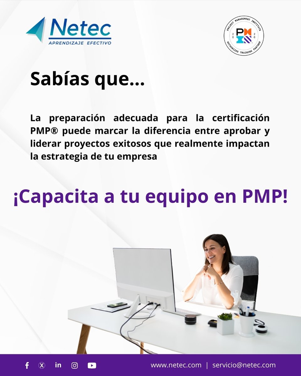 netec's tweet image. 📊 Fortalece las competencias en gestión de proyectos con enfoque #PMI
Capacita a tus colaboradores en metodologías basadas en el PMBOK® para liderar proyectos complejos, reducir riesgos y cumplir objetivos estratégicos
🔗 Conoce más👉🏻 hubs.la/Q03M2dhy0
#NetecConecta #PMP