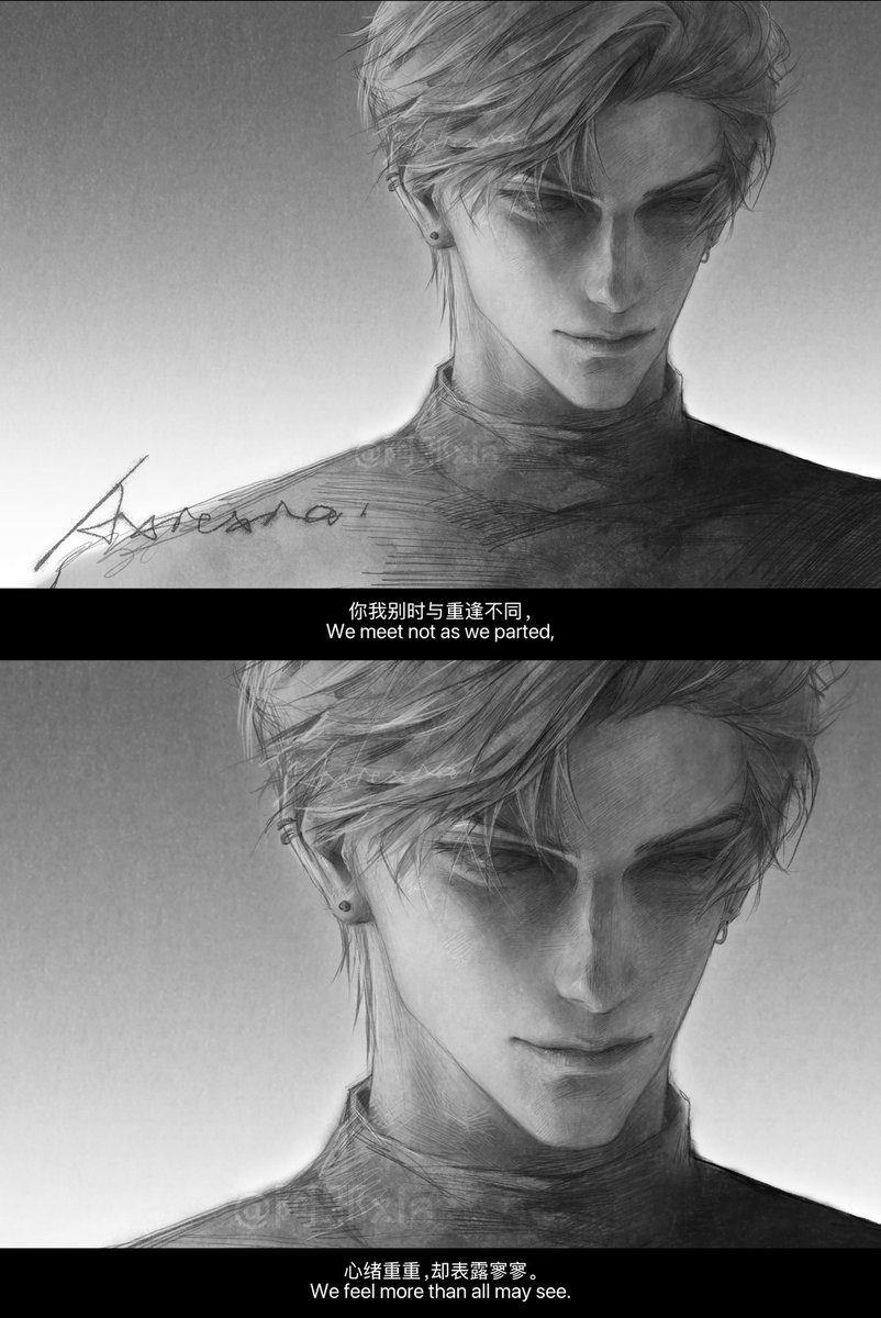 你我别时与重逢不同，
心绪重重，却表露寥寥。
#Sylus #秦彻 #LoveandDeepspace #恋与深空
#sylusloveanddeepspace #fanart