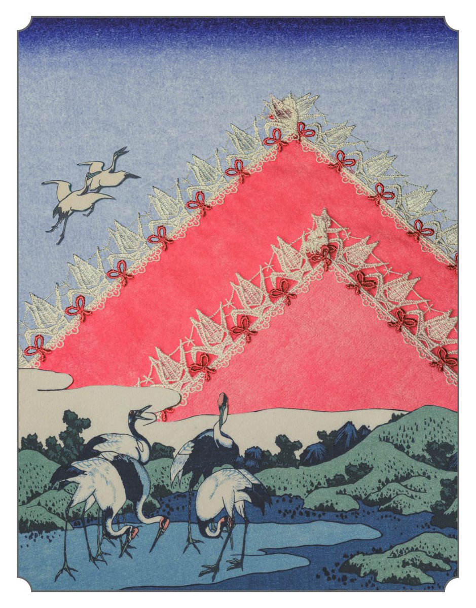 ◎新品◎近沢レース和ハンカチどすこい日本富士山お寿司折鶴おにぎり茶道6枚セット 近沢レース店 on X: 