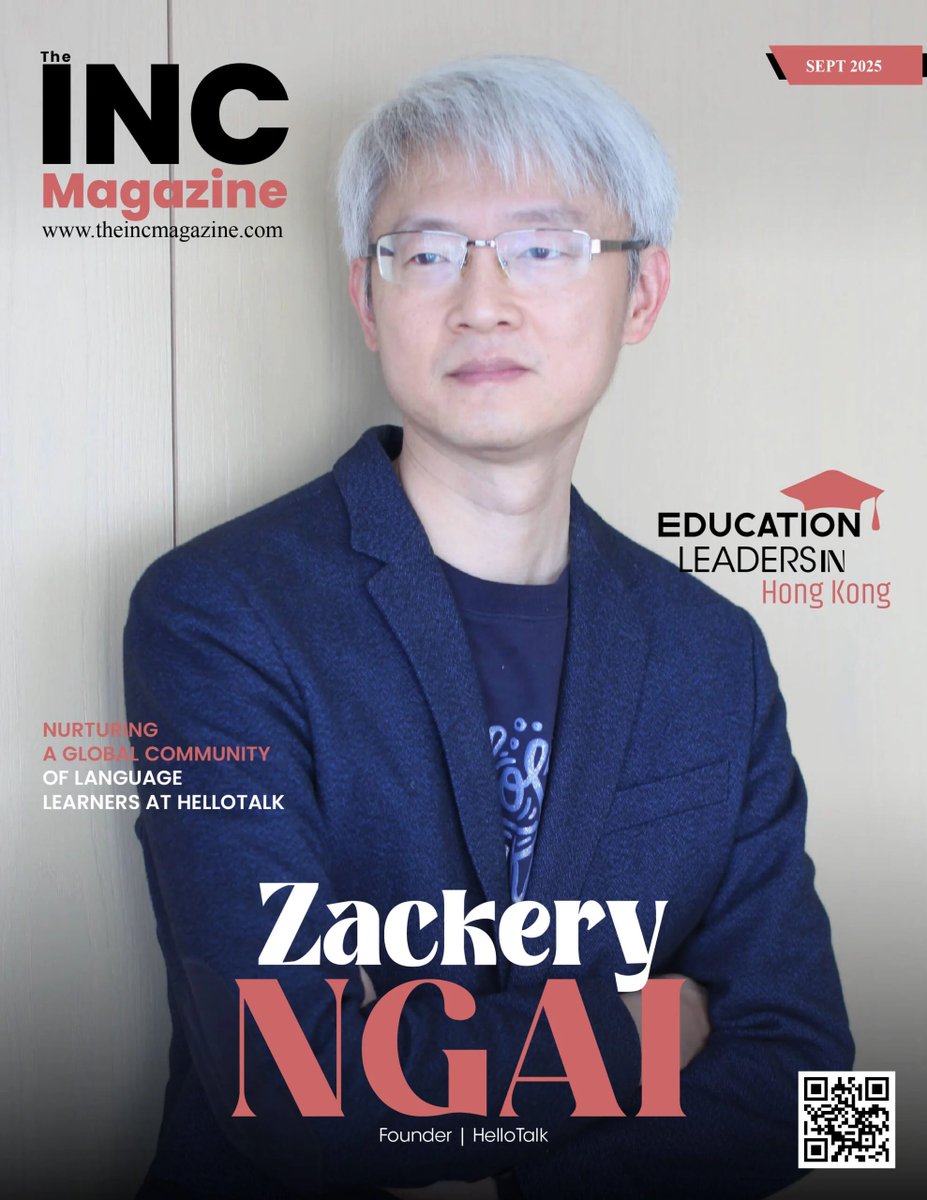 ✨ Thrilled to feature #ZackeryNgai, Founder of <a href="/HelloTalkApp/">HelloTalk App</a>, on the cover of The Inc Magazine as one of "Education Leaders in Hong Kong"!🌟

Read At:- bit.ly/3VJt4OG

#MaxEmma #HelloTalk #BooXkeeping #Entrepreneurship #BookkeepingServices #FranchiseSuccess