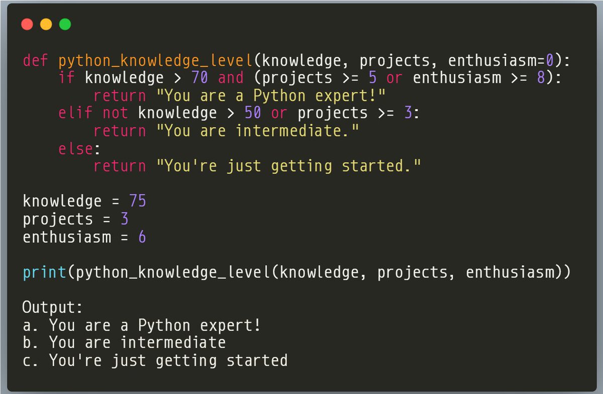 RealBenjizo's tweet image. Python Question:
Lets check your Python proficiency.🧐
What is the output and why?