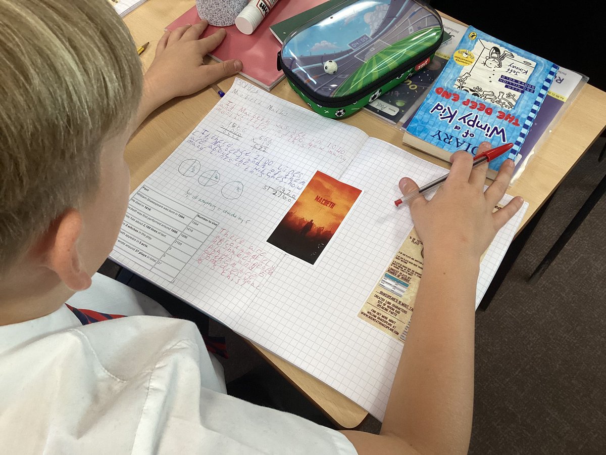 ctkrcps's tweet photo. Creative Maths with a Shakespearean twist! Year 6 explored the world of Macbeth through facts and figures โ from royal family trees to battle stats and witchy predictions! ๐โ๏ธ #Y6Macbeth #CreativeMaths @SalfordLCEP https://t.co/KFClRBffo0