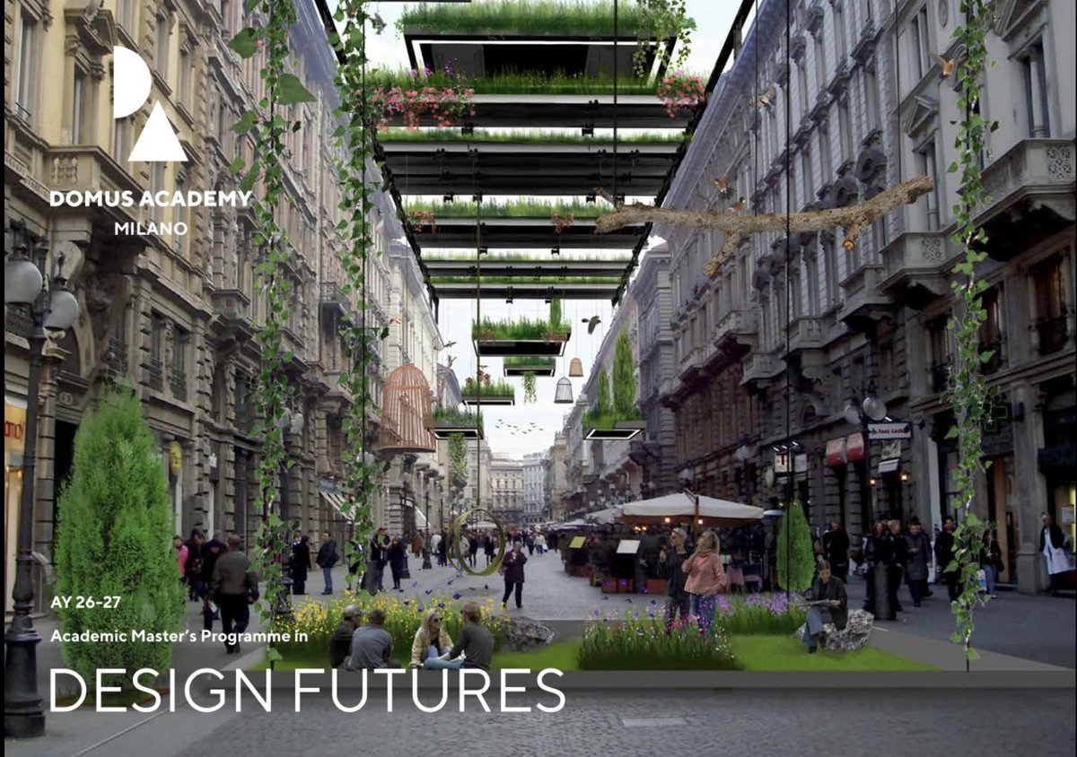 イタリア・ミラノにある、欧州を代表する美大の1つ、Domus Academyで来年から未来デザインの修士課程が設立される。次の10年はこうしたアカデミックコースが増えそう。
domusacademy.com/courses/design…