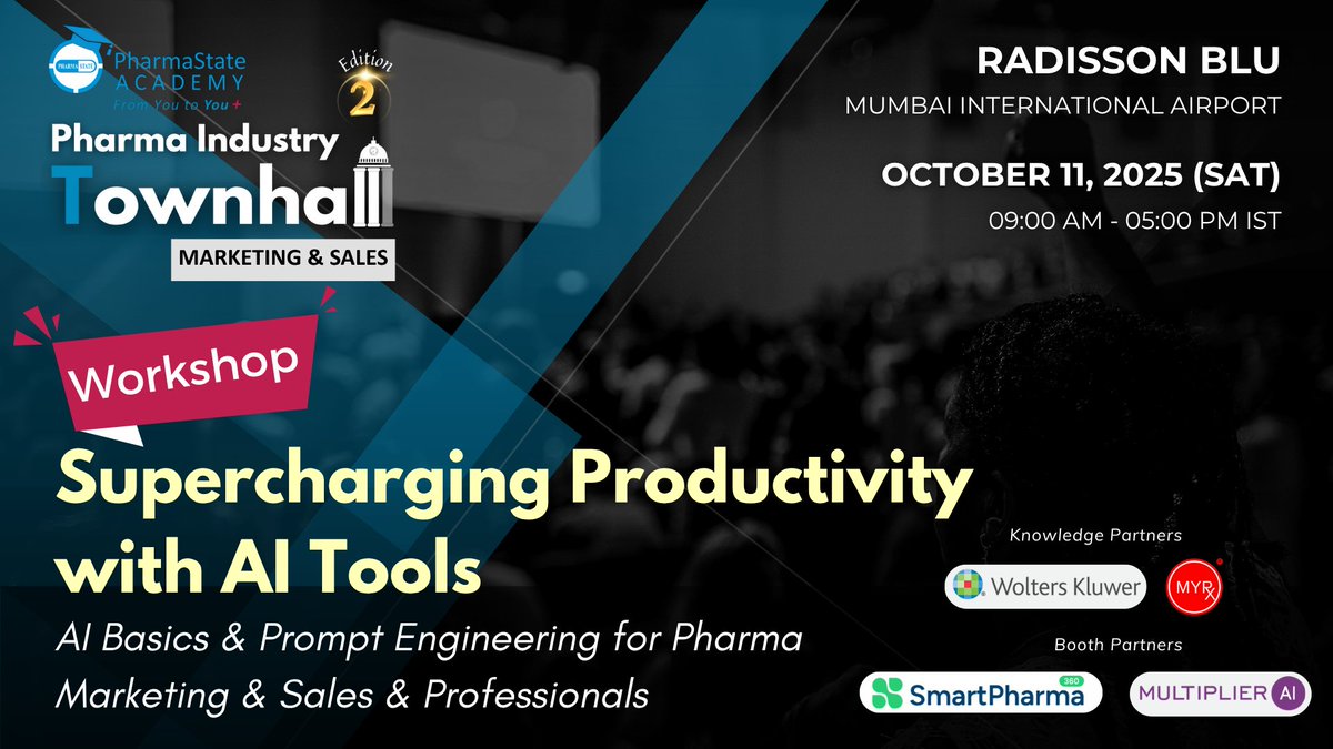 🔥𝐎𝐧𝐞 𝐨𝐟 𝐭𝐡𝐞 💪𝐬𝐭𝐫𝐨𝐧𝐠 𝐫𝐞𝐚𝐬𝐨𝐧𝐬, 𝐰𝐡𝐲 𝐲𝐨𝐮 𝐦𝐮𝐬𝐭 𝐚𝐭𝐭𝐞𝐧𝐝 𝐭𝐡𝐞 𝐏𝐡𝐚𝐫𝐦𝐚 𝐈𝐧𝐝𝐮𝐬𝐭𝐫𝐲 𝐓𝐨𝐰𝐧𝐡𝐚𝐥𝐥 𝐢𝐬 𝐭𝐡𝐞 𝐖𝐨𝐫𝐤𝐬𝐡𝐨𝐩 𝐭𝐡𝐚𝐭 𝐢𝐬 𝐭𝐡𝐞 𝐩𝐚𝐫𝐭 𝐨𝐟 𝐭𝐡𝐞 𝐞𝐯𝐞𝐧𝐭.

🔗 events.pharmastate.academy/pharma-industr…