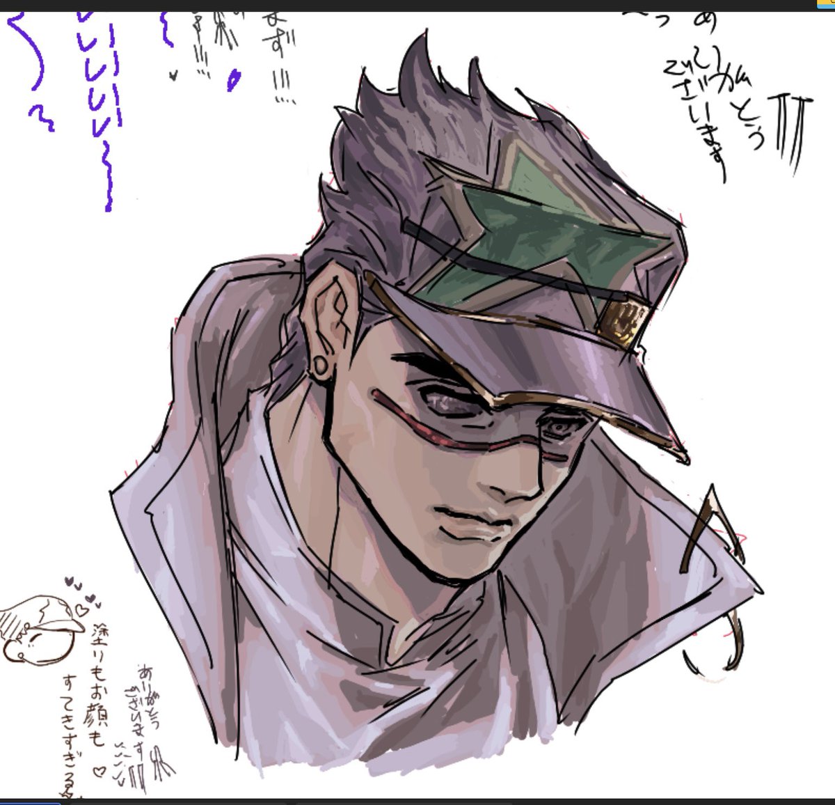 6AqiuSo96R2850's tweet image. 諸事情あってJOJO絵茶上げ直します！　すみません💦