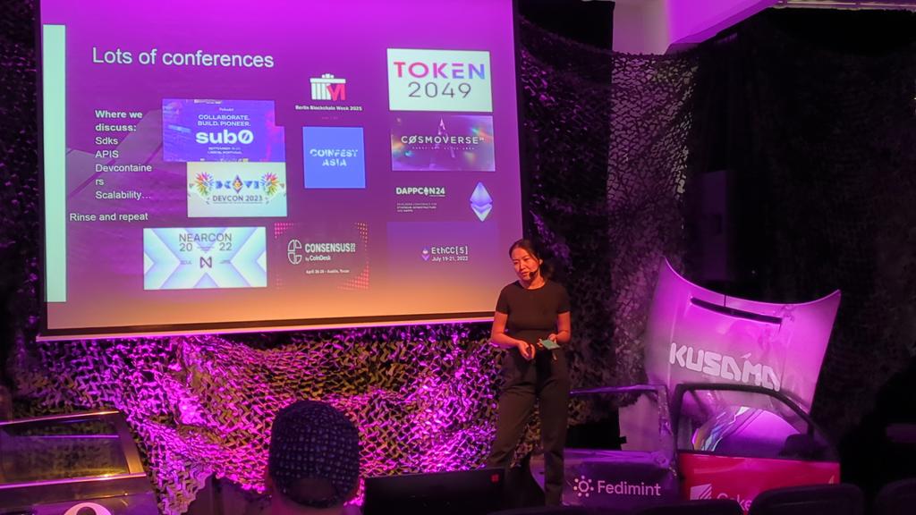 Mideg Dugarova is on stage 🎤 of Dark Prague 🇨🇿 conference talking about smth many forget in web3 space: services.

For a decade we’ve built infra and perfected execution environments, but it isn’t enough. It’s time to shift from tools to solutions that solve real problems! 💡