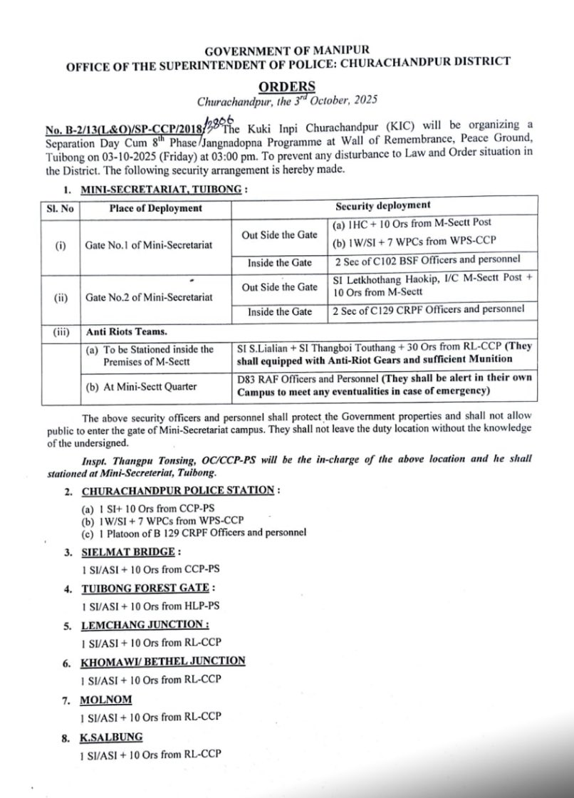 Would the Government of Manipur make a similar arrangement if the valley CSOs, hypothetically, wanted to celebrate a Separation Day in the valley?  

Why does the state government appear complicit in, and even seem to encourage, illegal acts in the hills instead of curbing them?
