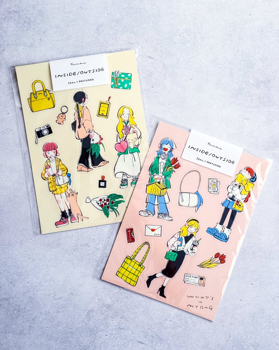 「【NEW GOODS】 シール帳にハマっているので、シール交換できるシールを作り」|冨田マリー🦙個展at高円寺CLOUDS【4/11~4/23】のイラスト