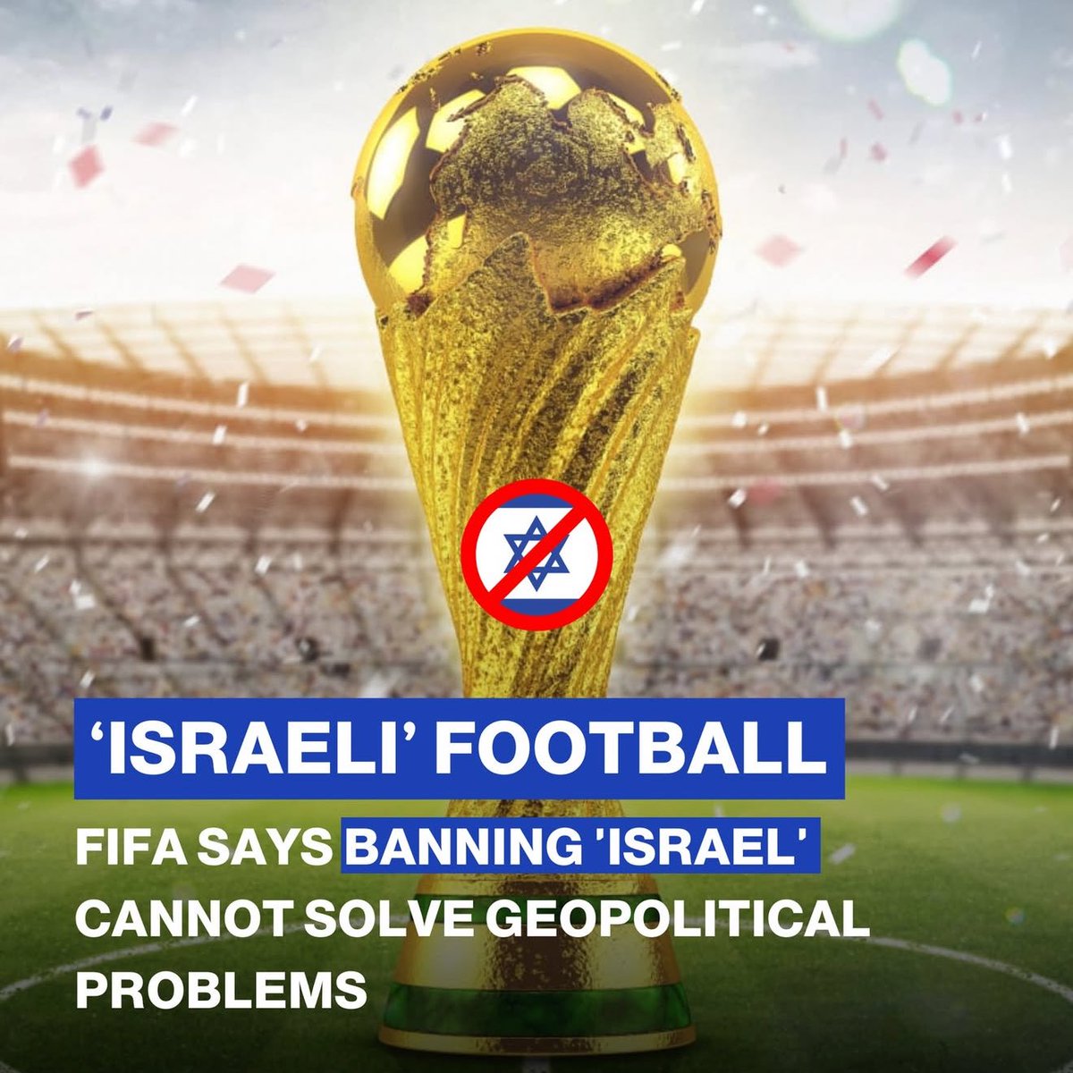🚨 BREAKING: FIFA DEFENDS ISRAEL’S PLACE IN FOOTBALL

Despite mounting pressure to suspend Israel over its actions in Gaza, including a UN commission’s finding that it committed genocide, FIFA’s leadership is refusing to act.

FIFA President Gianni Infantino dismissed calls for