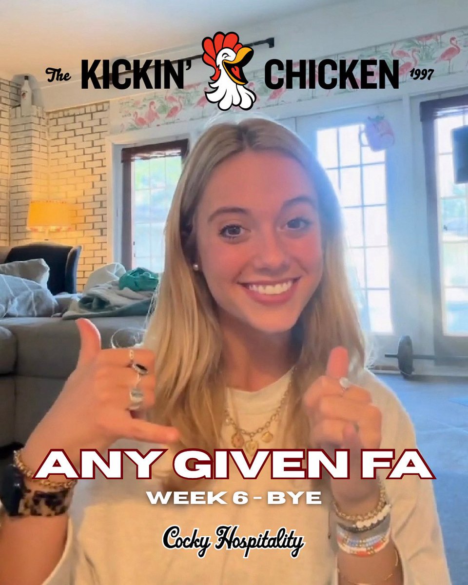 CockyHosp's tweet photo. BACK NEXT WEEK! ๐
#faknowsball #anygivenfa #gamecocks #gamecockfootball #keepitcocky #cockyhosp https://t.co/YmwcXWvNeI