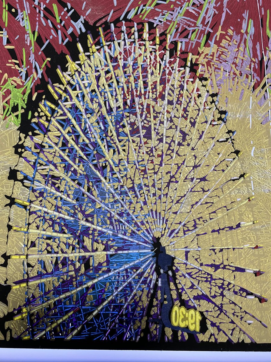 自分の切り絵は裏から見るとこうなってます