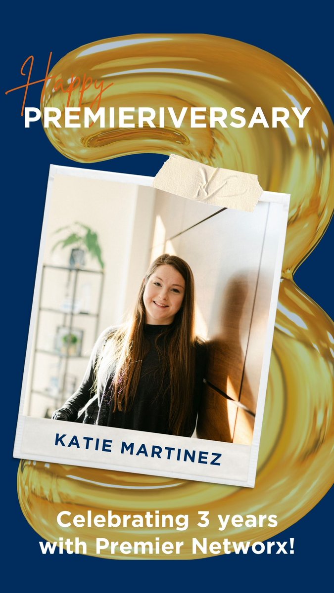Happy #Premieriversary to our favorite office manager, Katie! We call her our Chaos Coordinator because she truly keeps us all in line and on task. We'd likely lose our heads without her. 😋🤣 Thank you for all you do! 🥳