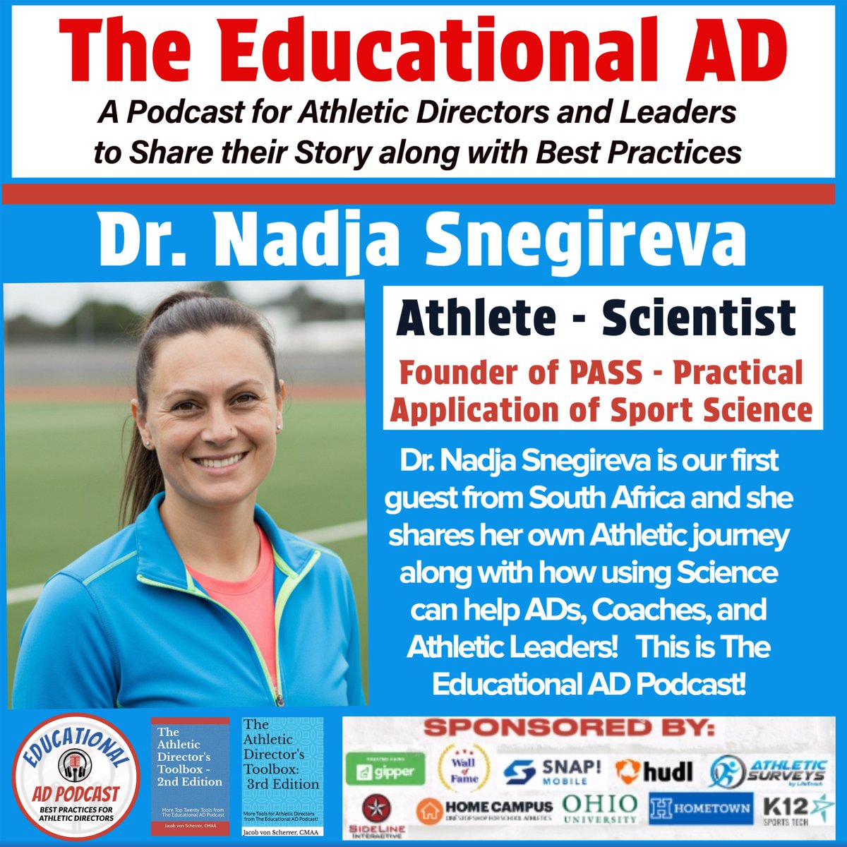 Jake von Scherrer, CMAA The Educational AD Podcast (@jakestouchdown) on Twitter photo Dr. Nadia Snegireva - Practical Application of Sport Science - shares Best Practices for ADs! open.spotify.com/episode/6PRslU…
<a href="/coach_ad/">Coach & AD Magazine</a> <a href="/WeCOACH/">WeCOACH</a> <a href="/pass_sport_sci/">pass.sport</a> <a href="/AD__insider/">Athletic Director Insider</a> <a href="/_WomenLeaders/">Women Leaders in Sports</a> <a href="/IWGWomenSport/">IWG Women & Sport</a> <a href="/FACACoach/">FACA</a> <a href="/WomenWhoCoach/">Women Who Coach</a> <a href="/WSSAAA_AD/">WSSAAA</a> <a href="/WadaWisconsin/">WADA Wisconsin</a> <a href="/scyldberry/">Scyld Berry</a> <a href="/SportSJA/">Sports Journalists</a> <a href="/FHSAA/">FHSAA</a> Dr. Nadia Snegireva - Practical Application of Sport Science - shares Best Practices for ADs! open.spotify.com/episode/6PRslU…
<a href="/coach_ad/">Coach & AD Magazine</a> <a href="/WeCOACH/">WeCOACH</a> <a href="/pass_sport_sci/">pass.sport</a> <a href="/AD__insider/">Athletic Director Insider</a> <a href="/_WomenLeaders/">Women Leaders in Sports</a> <a href="/IWGWomenSport/">IWG Women & Sport</a> <a href="/FACACoach/">FACA</a> <a href="/WomenWhoCoach/">Women Who Coach</a> <a href="/WSSAAA_AD/">WSSAAA</a> <a href="/WadaWisconsin/">WADA Wisconsin</a> <a href="/scyldberry/">Scyld Berry</a> <a href="/SportSJA/">Sports Journalists</a> <a href="/FHSAA/">FHSAA</a>